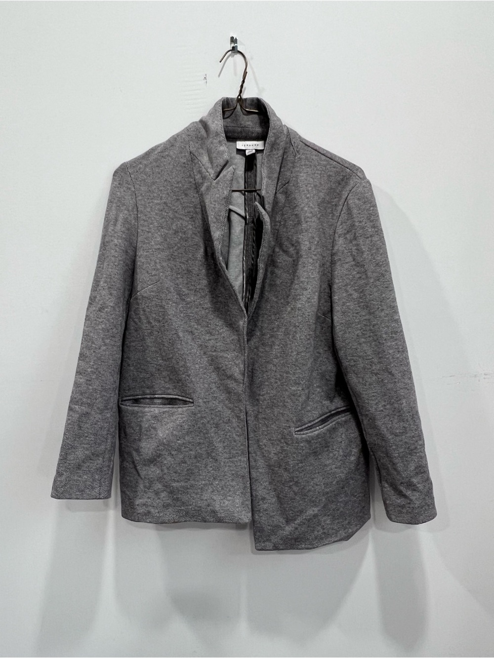 Topshop Gray Tailored Women's Blazer Jacket